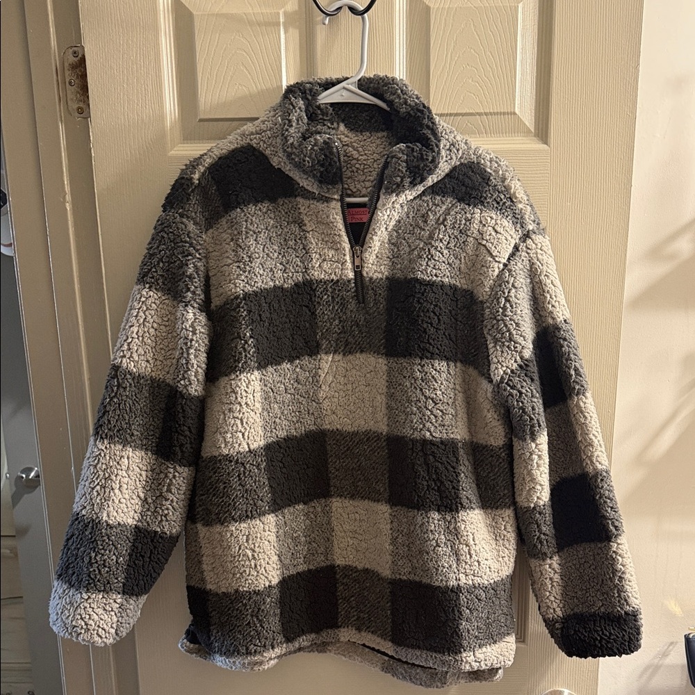 Cozy Black and Gray Plaid Women's Jacket